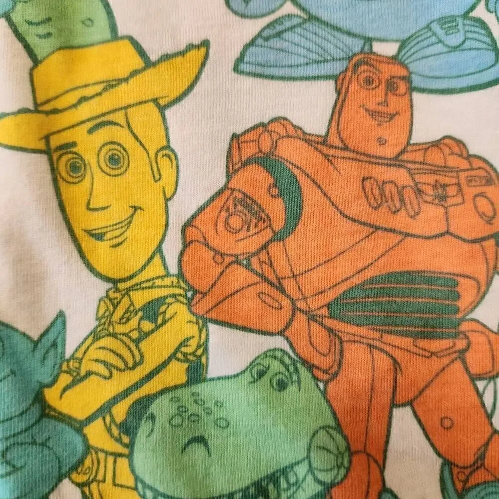 Disney M 7/8 Toy Story neon t-shirt Disneyworld colorful cartoon Woody potato he